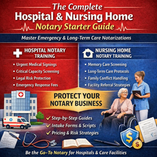 Load image into Gallery viewer, The Complete Hospital & Nursing Home Notary Starter Guide