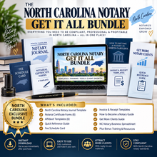 Load image into Gallery viewer, Everything a North Carolina Notary Needs to Start, Run & Grow — 15 Bundles