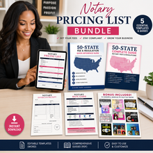 Load image into Gallery viewer, Ultimate Notary Pricing Bundle + 10 Bonus Bundles Included ⭐⭐⭐⭐⭐