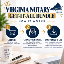 Load image into Gallery viewer, Everything a Virginia Notary Needs to Start, Run & Grow — 15 Bundles