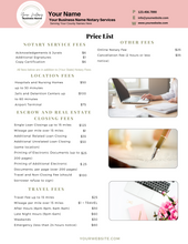 Load image into Gallery viewer, (TODAY ONLY SALE) Notary Price List Template & 10 NOTARY BUSINESS BUNDLES
