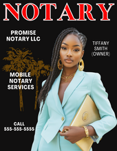 Load image into Gallery viewer, (FLORIDA NOTARIES) Get 10 editable MAGAZINE THEMED COVER FLYERS- edit in canva (Copy)