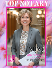 Load image into Gallery viewer, Get 10 Magazine-Themed Notary Flyers- edit in canva