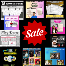 Load image into Gallery viewer, (TODAY ONLY SALE) Notary Price List Template & 10 NOTARY BUSINESS BUNDLES