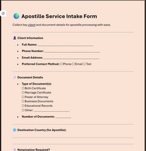 Load image into Gallery viewer, 🗂️ Notary Intake Form Bundle