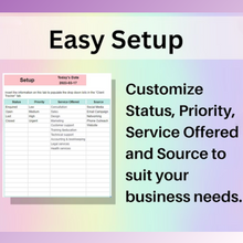 Load image into Gallery viewer, Client Tracker for (Google Sheets & Microsoft Excel)