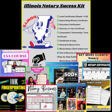 Load image into Gallery viewer, THE ILLINOIS NOTARY "GET IT ALL" BUNDLE- Get 10 amazing template bundles & more!