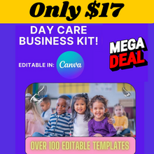 Load image into Gallery viewer, Day Care Business Kit-Over 100 editable templates