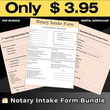 Load image into Gallery viewer, 🗂️ Notary Intake Form Bundle
