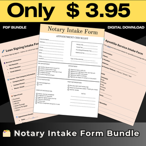 🗂️ Notary Intake Form Bundle