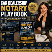 Load image into Gallery viewer, Car Dealership Notary Playbook — How to Land Dealer Groups

