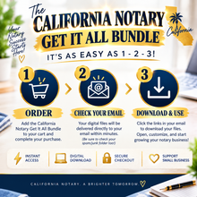 Load image into Gallery viewer, Everything a California Notary Needs to Start, Run &amp; Grow — 15 Bundles
