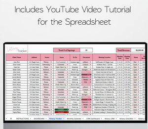 Notary Business Spreadsheet Bundle
