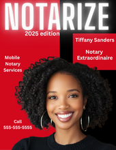 Load image into Gallery viewer, (FLORIDA NOTARIES) Get 10 editable MAGAZINE THEMED COVER FLYERS- edit in canva (Copy)
