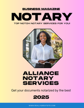 Load image into Gallery viewer, (FLORIDA NOTARIES) Get 10 editable MAGAZINE THEMED COVER FLYERS- edit in canva (Copy)

