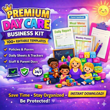 Load image into Gallery viewer, Day Care Business Kit-Over 100 editable templates
