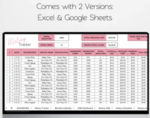 Notary Business Spreadsheet Bundle