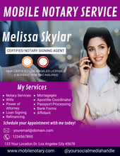 Load image into Gallery viewer, Get &quot;2&quot; amazing FLYERS for your NOTARY business!
