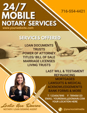 Load image into Gallery viewer, Get &quot;2&quot; amazing FLYERS for your NOTARY business!
