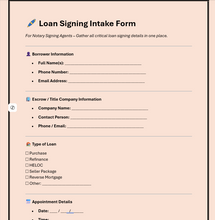 Load image into Gallery viewer, 🗂️ Notary Intake Form Bundle
