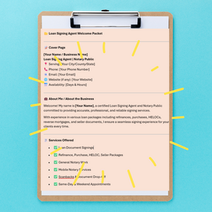 LOAN SIGNING TEMPLATE BUNDLE