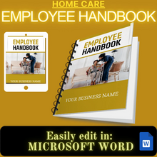 Load image into Gallery viewer, Home Care (Client Handbook &amp; Employee Company Handbook) template bundle
