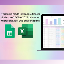 Load image into Gallery viewer, Client Tracker for  (Google Sheets &amp; Microsoft Excel)

