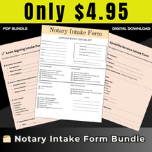 Load image into Gallery viewer, 🗂️ Notary Intake Form Bundle
