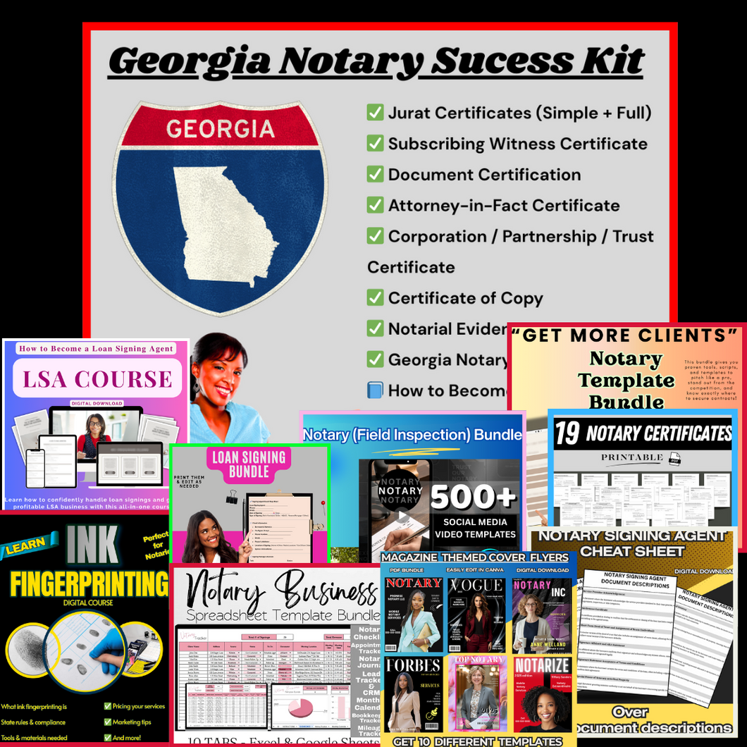 Notary Example Ga Georgia Notary Get It All Bundle – 15 Bundles | $24.95 – Super Promo Videos