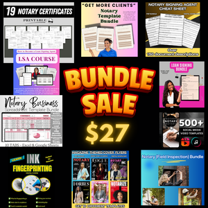 NOTARY "GET IT ALL" BUNDLE- Get 10 amazing template bundles! Today only sale