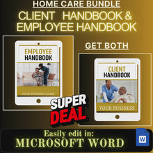 Load and play video in Gallery viewer, Home Care (Client Handbook &amp; Employee Company Handbook) template bundle
